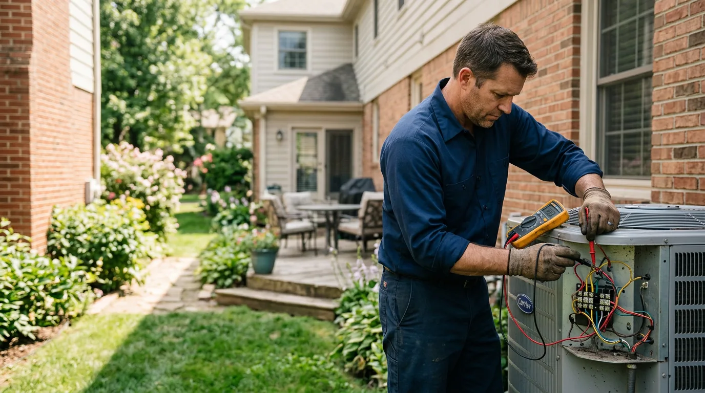 HVAC technician working near Becket, MA